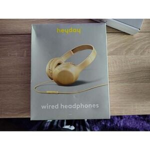 Heyday Mist Yellow Wired Headphones On Ear Lightweight Comfortable Everyday‎
